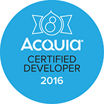 Drupal 8 Acquia Certified badge